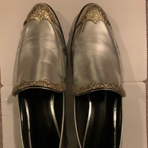 Charles and Keith Silver With Gold Trim Shoes